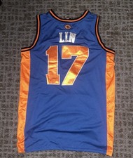 ADIDAS NBA REVOLUTION 30 NEW YORK KNICKS BLANK FRONT JEREMY LIN JERSEY SIZE L