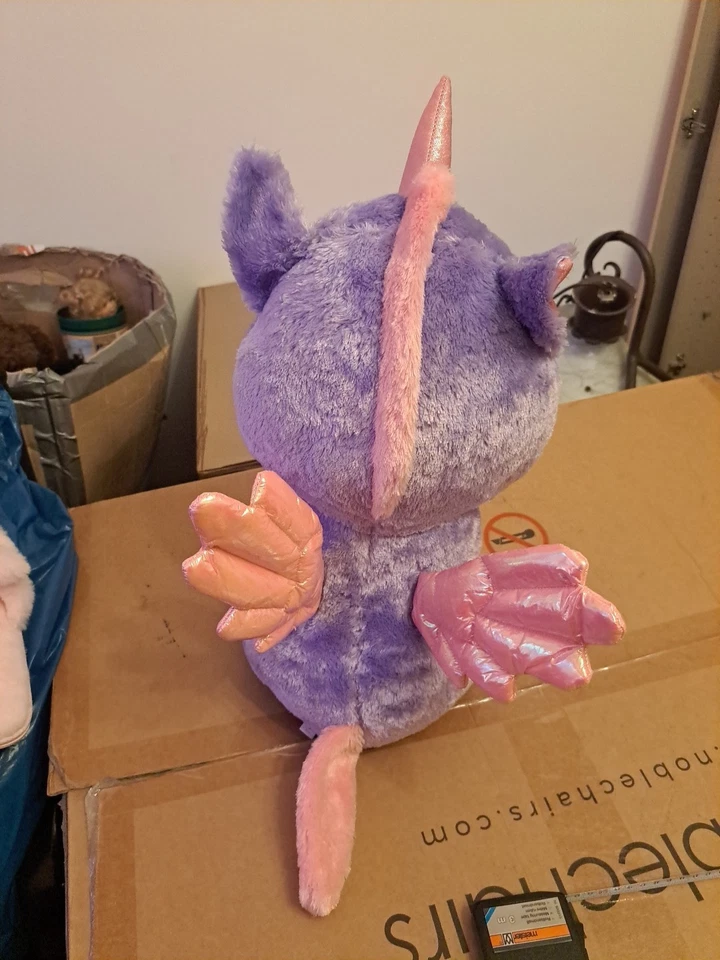 XL Ty Beanie Boos Glubschi 50 cm – Lila Pegasus Einhorn Plüschtier mit... - Bild 3 von 4