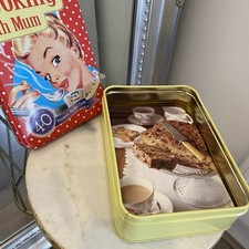 Cooking with Mum Recipe Tin & 40 Illustrated Recipe Cards Vintage Style Baking