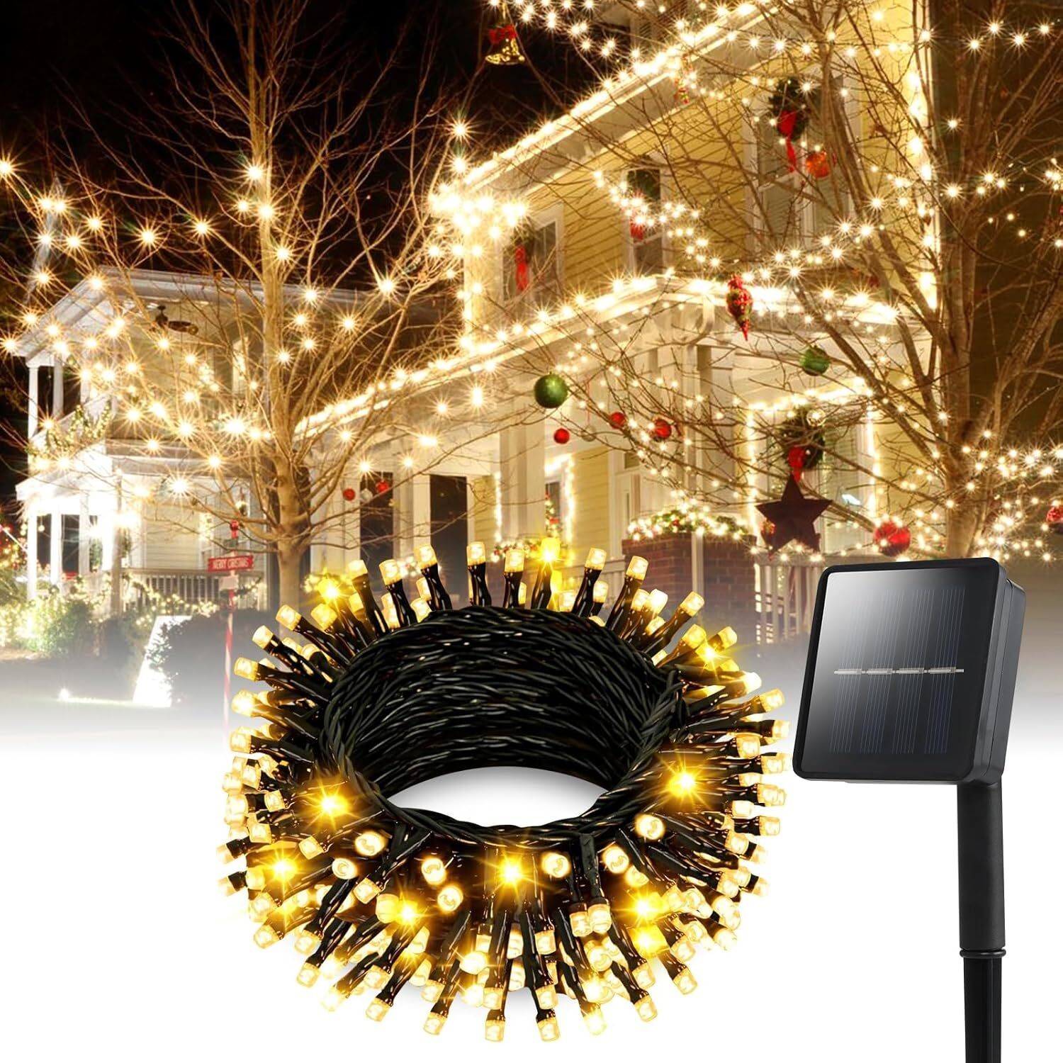 Solar Led String Lights Christmas Halloween Fairy Light Outdoor Garden Xmas Tree
