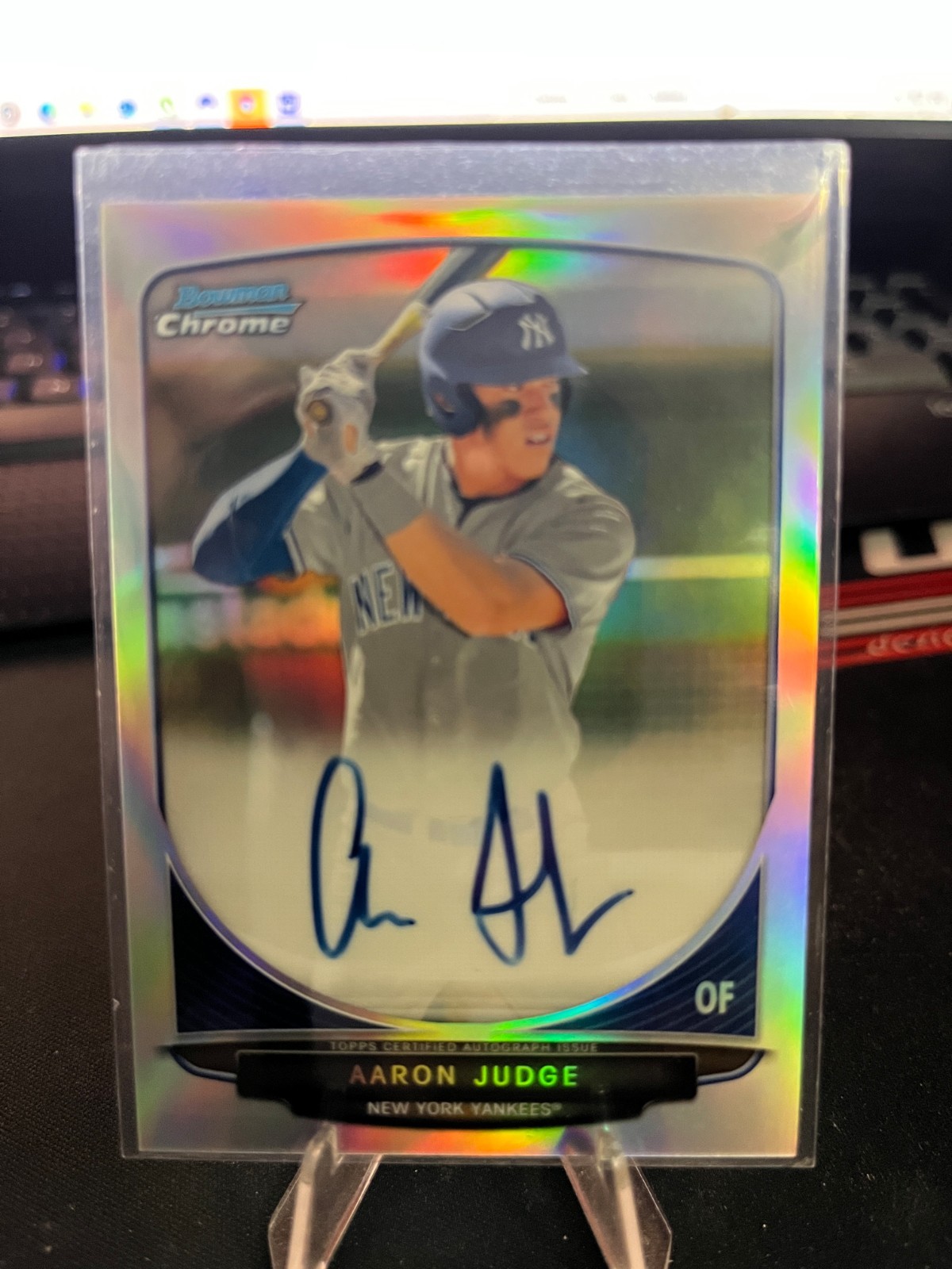 AARON JUDGE - 2013 BOWMAN CHROME - ROOKIE RC AUTO - REFRACTOR - YANKEES -