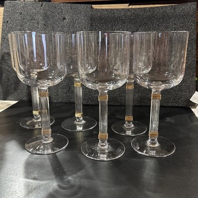 Christian Dior Gaudron Gold Wine Goblets 8  Supurb Set Of Six 