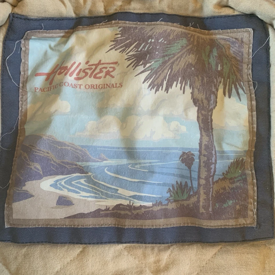 Chaqueta Hollister Para Hombre XL Azul Utilidad Estilo Militar Edredón Forrado Y2K Foto 3 de 4