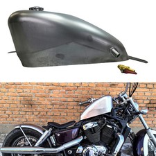 1x Serbatoio Olio Moto Argento per Honda Shadow 1100 VT1100 2004-09 14L