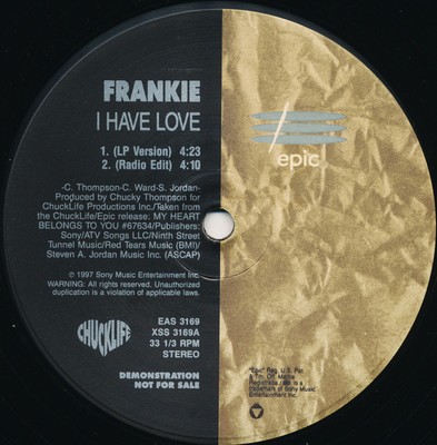 Frankie , I Have Love, (12'', Promo), NM or M-, 3664400772