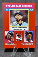 2025 Topps Heritage AL Stolen Base Leaders Red Border Parallel #198