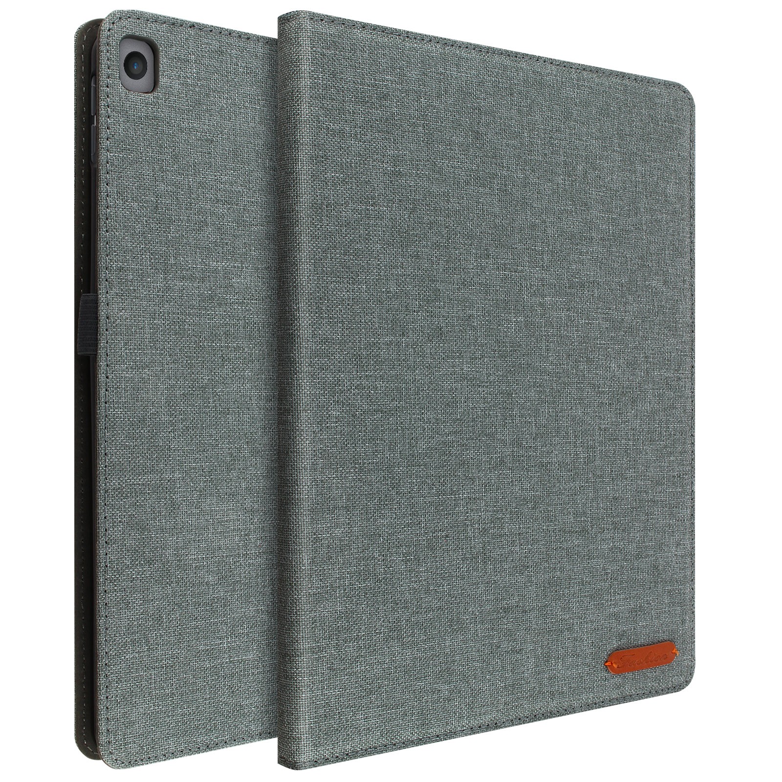 Protection en tissu premium gris avec béquille intégrée pour iPad 8