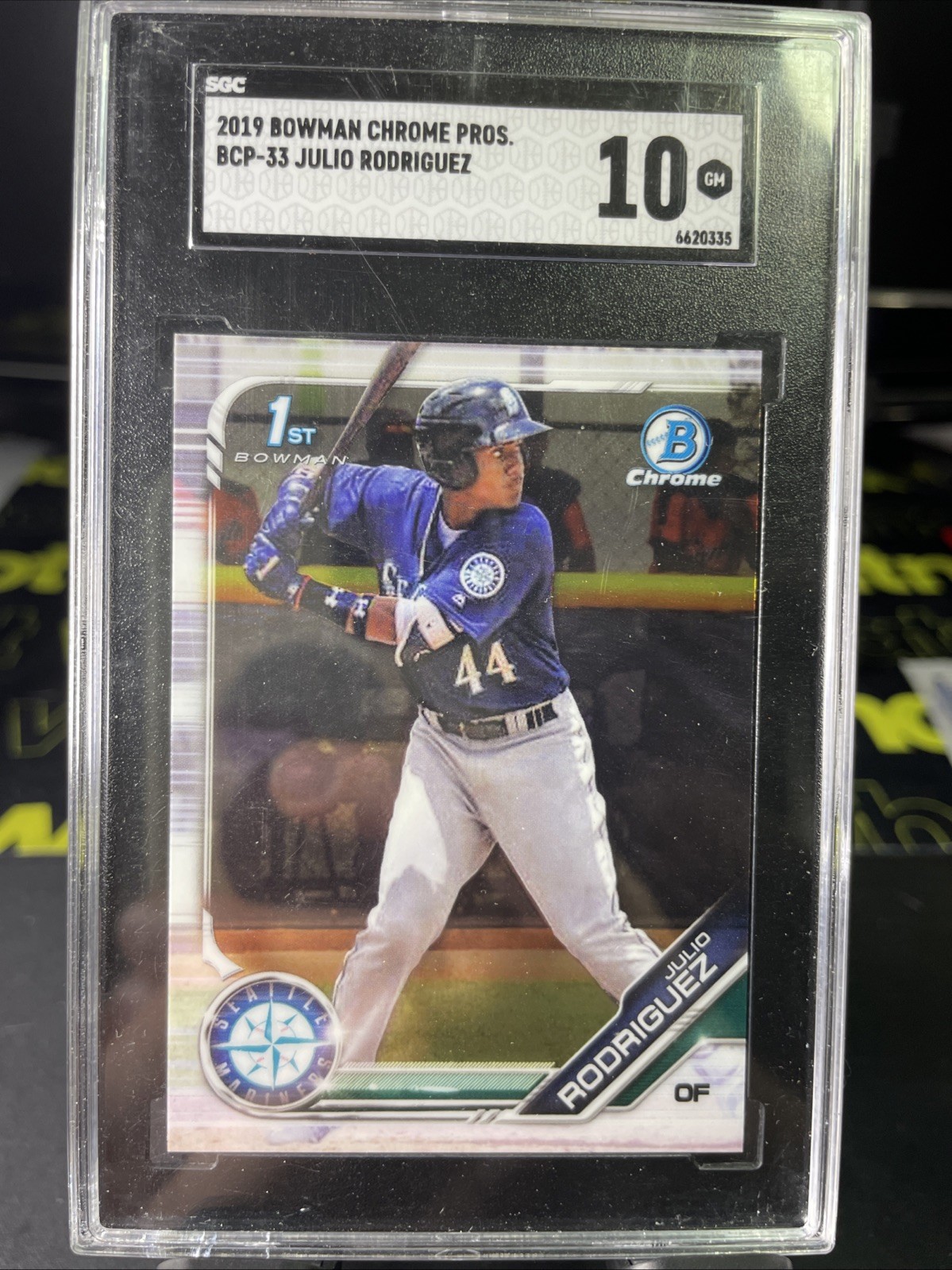Julio Rodriguez 2019 Bowman 1st Chrome Prospects #BCP-33 SGC 10 Gem Mint Seattle