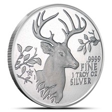 2015 1 oz Texas Mint Whitetail Deer Silver Round (New) 87.48 per troy oz