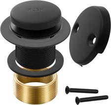 Matte Black Bathtub Drain Tip-Toe Tub Trim Set with Two-Hole 