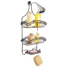 Shower Caddy Iron Curls Design Bronze