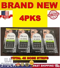 Bioré Charcoal Deep Cleansing Pore Nose Strips Oil Control Total 48 Count JAPAN