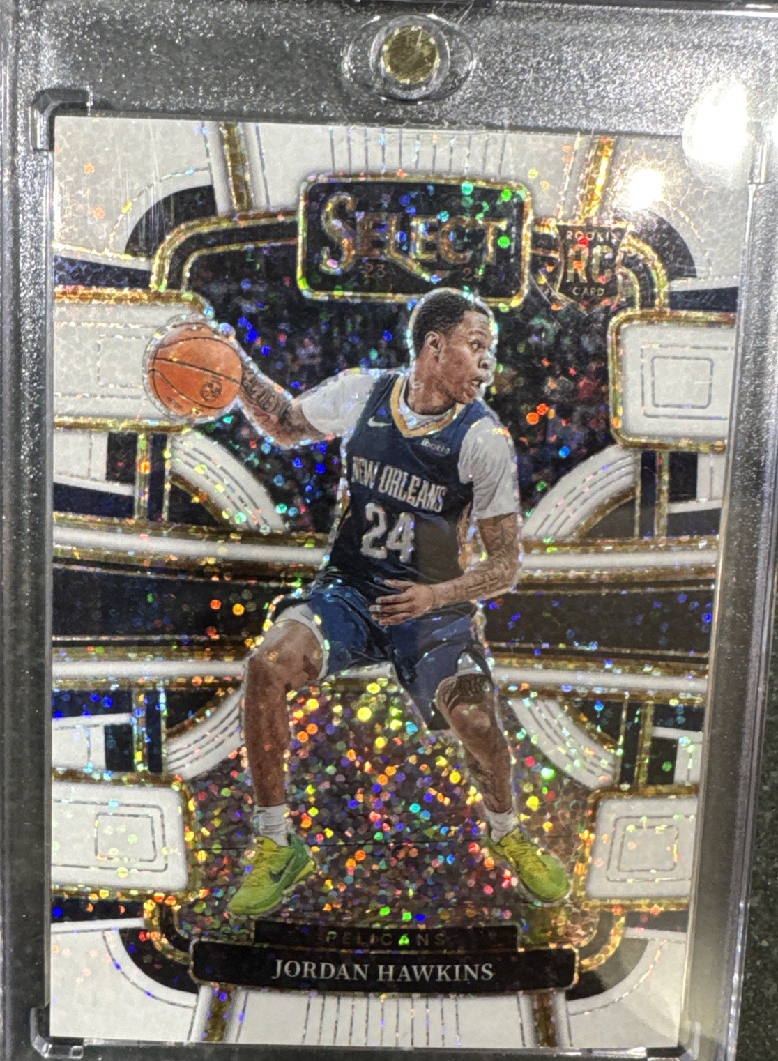 2023-24 Panini Select Concourse White Sparkle Prizm Jordan Hawkins #72 RC SP