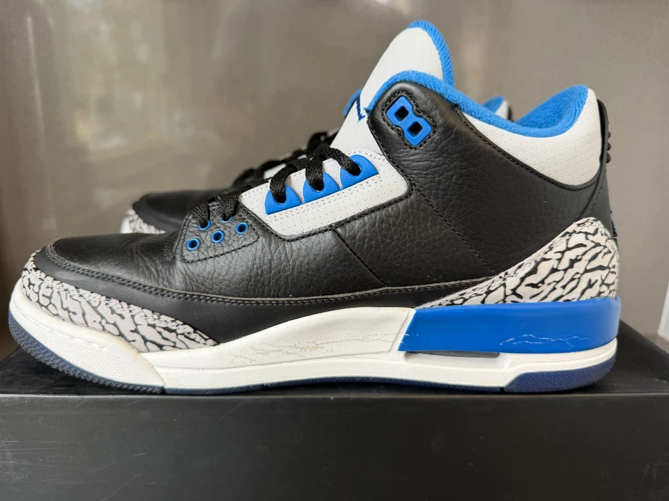 Air Jordan 3 ретро спортивные синие мужские размер 11 136064-007 - Изображение 4 из 4