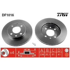 2x Bremsscheibe vorne für Renault B/C37 19 1 B/C53 D53 L53 2 S53 21 B48 | 73478