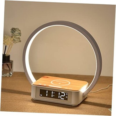 Desk Lamp with Alarm Clock Qi Wireless Charger, Touch Lamp for Industrial