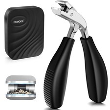 Angled Head Toe Nail Clippers for Thick Nails Seniors, Extra Large, Black