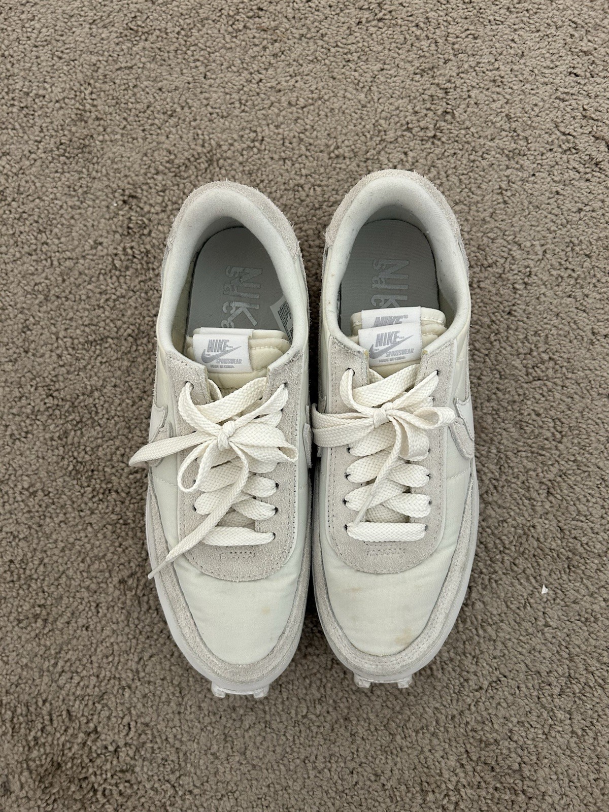 SACAI X NIKE Nike LD Waffle x Sacai Nylon Bianco 2020 Uomo Taglia 9 5 con Scatola e Accessori