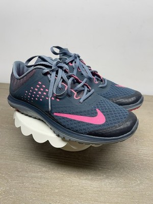 Nike Flex Trainer 4 Women s Size 7.5 Blue Pink Running Training Shoes 684667-005
