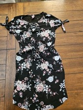 No Boundaries Dress Size M 7 9 Juniors Black Floral Lace