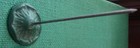 Antique Ornate Cast Iron / Steel Desk Paper / Receipt Spike Painted Green 5 1/4" — photo 2