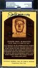 Joe Dimaggio PSA DNA Signed Gold Hall of Fame Plaque Postcard Autograph