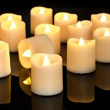 24Pcs Flameless LED Candle Lights Creative Wishing Led Tea Lamp Warm White