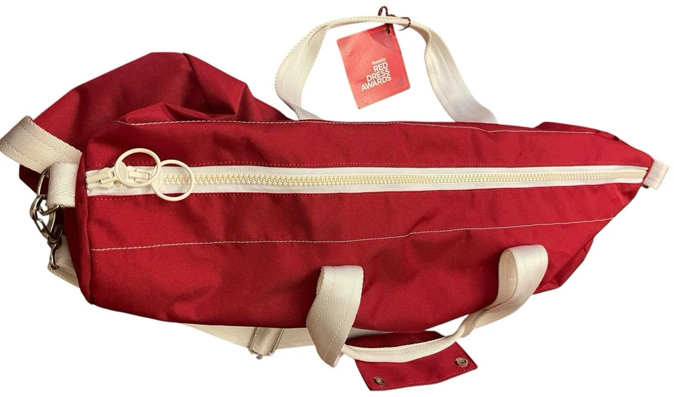 Lands' End Cordura Fabric Weekender Y2K Red Duffle Bag NWT Women's Day Red Dress - Image 3 of 4