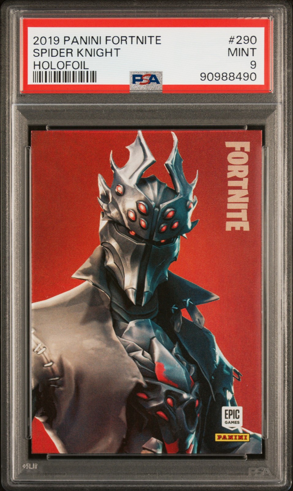 2019 Panini Fortnite Spider Knight Holofoil #290 PSA 9