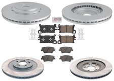 For Genesis GV80 2021 2024 2025 3.5L Coated Disc Brake Rotors & Brake Pads