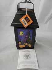 Lamplight Farms Haunted House Luminary Oil Lamp Halloween Lantern
