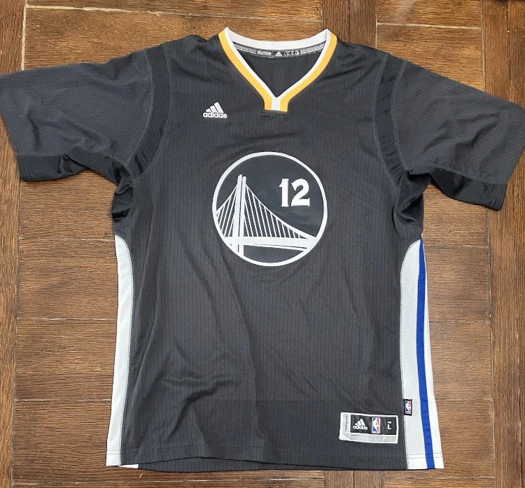 Adidas NBA Andrew Bogut Golden State Warriors Sleeved Basketball Jersey  Large