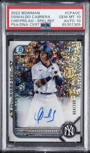 Oswaldo Cabrera 2022 Bowman #CPA-OC Chrome Prospect Auto (1st 