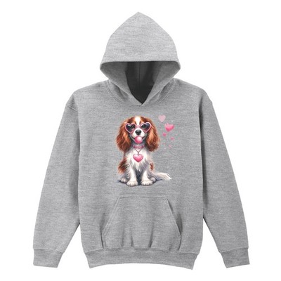 Shih Tzu Hund Kaugummi Herzen Kinder Hoodie Kinder Kapuzenpullover Aquarell