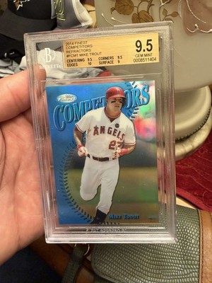 Mike Trout 2014 Topps Finest Competitors Blue Refractor #FC-MT /50 BGS 9.5 Gem