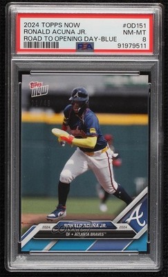 2024 Topps Now Road to Opening Day Blue 21/49 Ronald Acuna Jr Acuña #OD-151 14dq