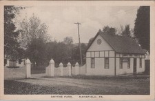 Smythe Park Mansfield PA 1922 Albertype Fair Gates Postcard