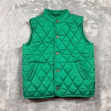 Janie and Jack Girl's Sleeveless Quilted Jacket Vest Size 3T-4T Green