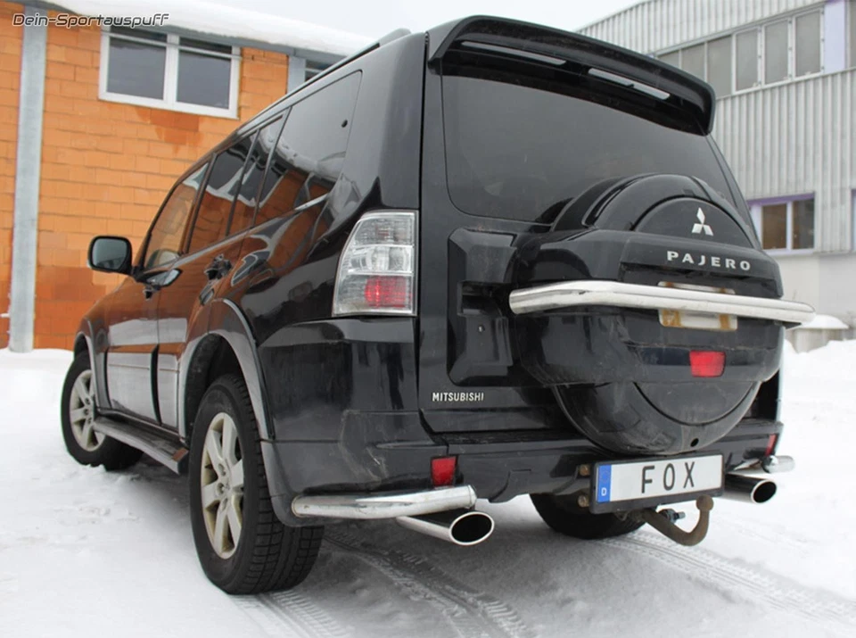 FOX Acciaio Sportauspuff-Komplettanlage da Kat Mitsubishi Pajero 4 V80 140x90m - Immagine 2 di 4