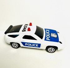 Vintage 80s Majorette Sonic Flashers Porsche 928 546 Police White 1/64 Scale
