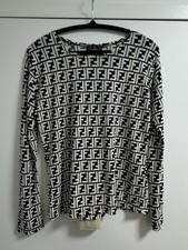 RARE FENDI LONG-SLEEVED T-SHIRT IN Zucca GOOD