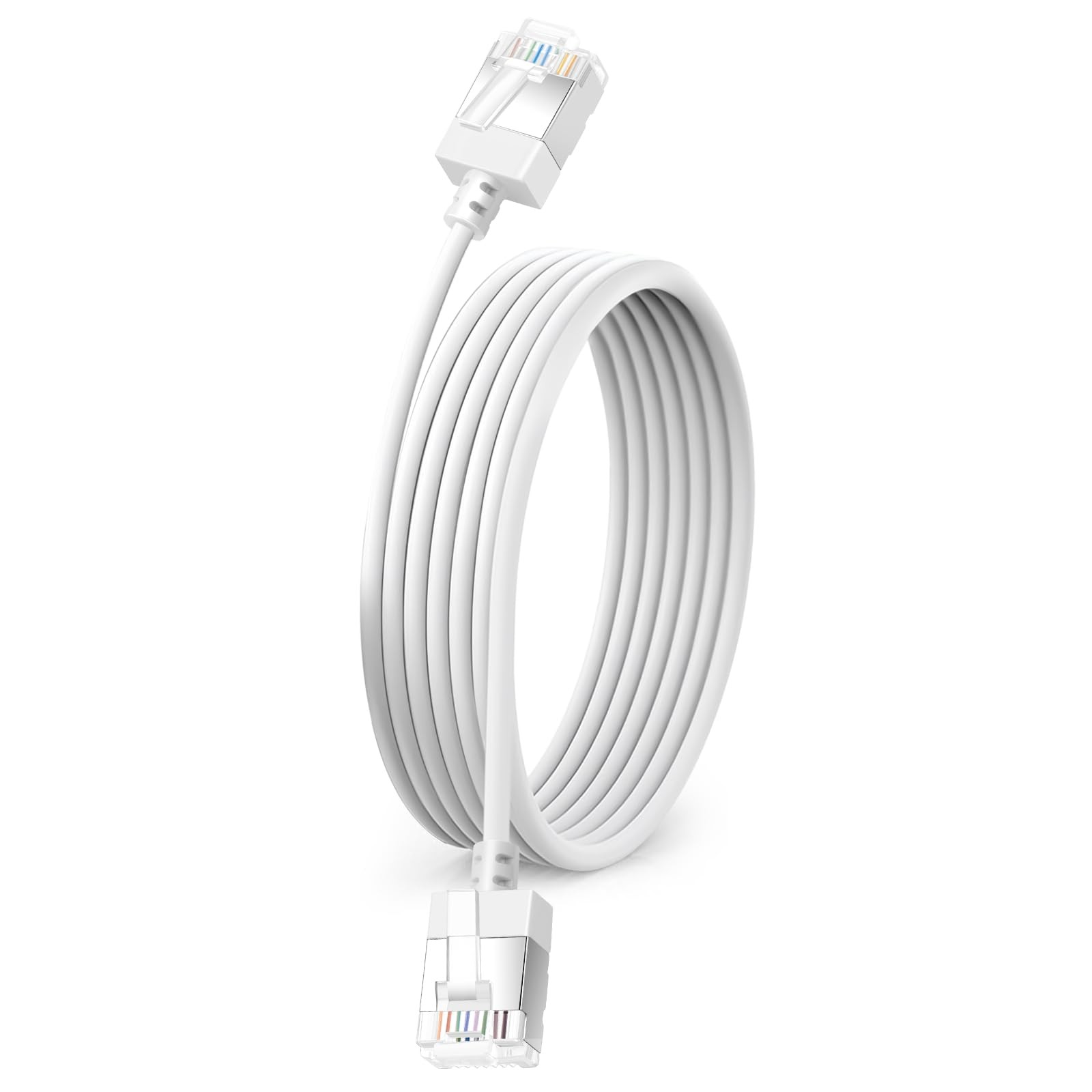 25ft Ultra Slim Cat6 Ethernet Cable - Flexible 10Gbps RJ45 LAN Cord