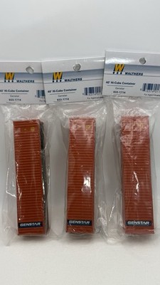 HO Walthers 40 Foot Hi Cube Containers Genstar 9331714 Lot of 3
