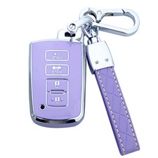 Yuebutor Key Fob Cover Case Fit For Toyota Highlander Camry Rav4 Corolla Avalon