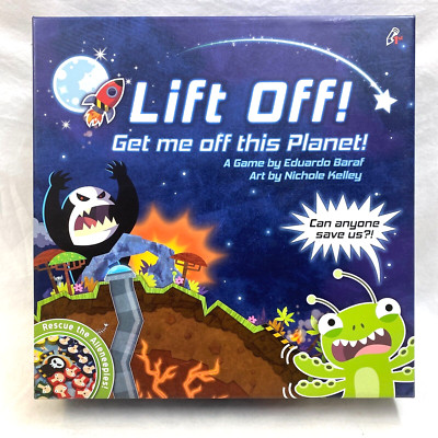 Lift Off! Get Me Off This Planet Board Game Pencil First Games 2015 EX/EX
