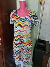 Ronnie Nicole Women’s dress , Size Med, Short Sleeve, Multicolor, Scoop Neck,