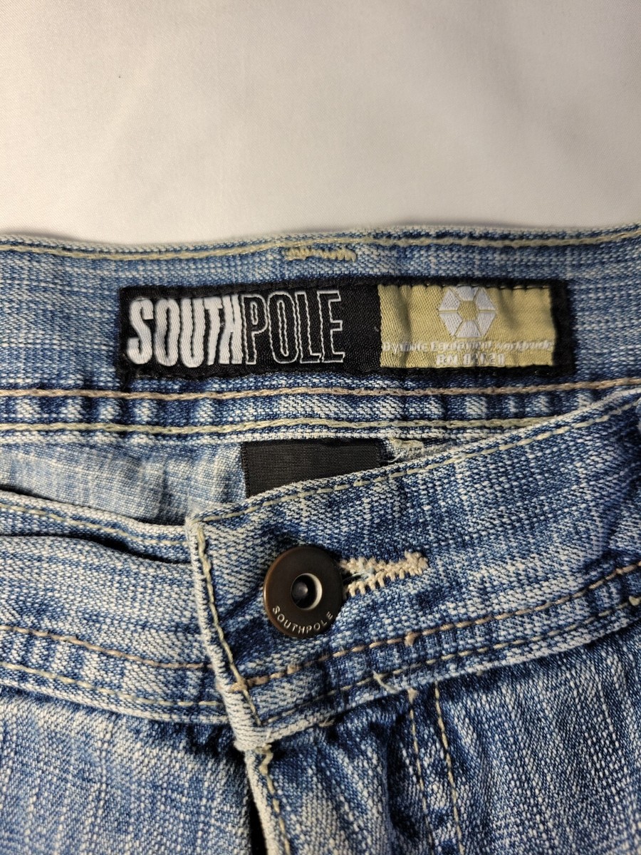 Vintage South Pole Jeans 34 X 30 Torn RN82628 Baggy Y2K