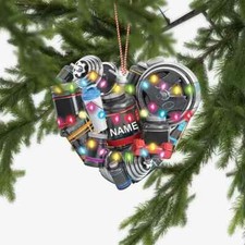 Personalized Gym Ornament, Gym tree Ornament, Workout,Fitness Christmas Ornament