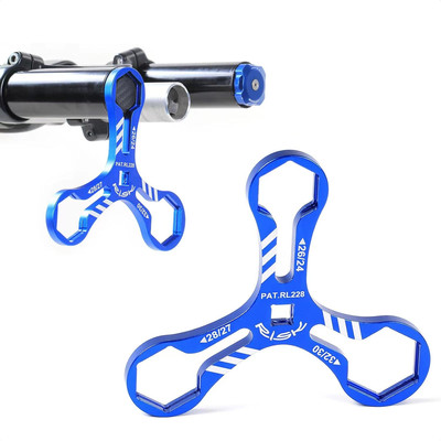 6 in 1 Bike Front Fork Repair Tool, Top Cap Removal Socket Wrench for Fox and Mo