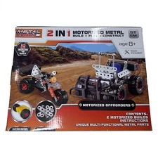 Metal Tech 2 In 1 Motorized Metal Build & Play Construction Set Real Metal Parts